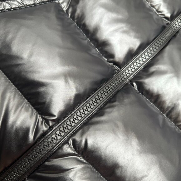Moncler Black Shiny Hooded Down Jacket - Picture 4 of 7